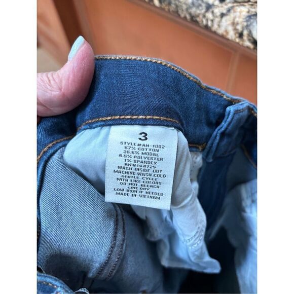 American Bazi NWT 3 juniors dark wash high waist skinny jeans - Picture 5 of 6